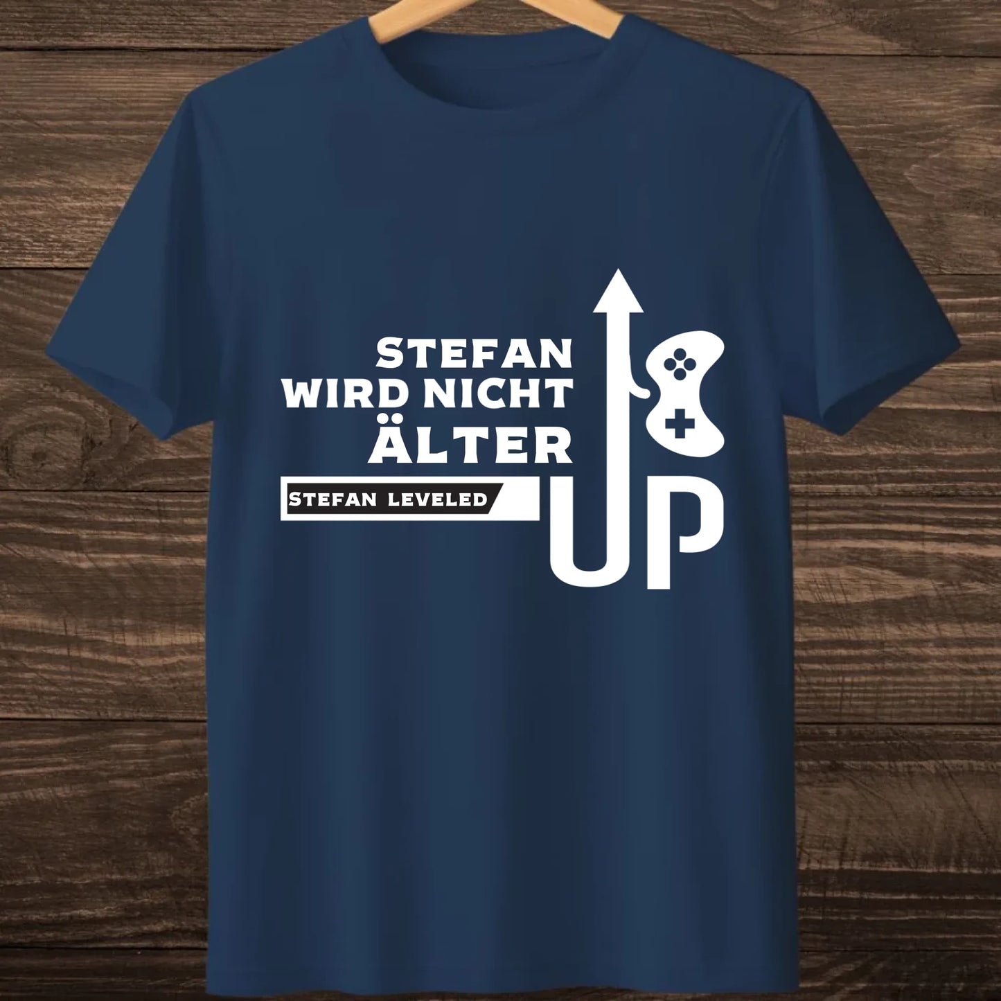 navy hanging tshirt mock up