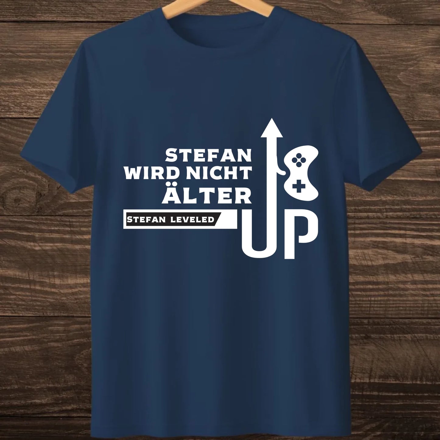 navy hanging tshirt mock up