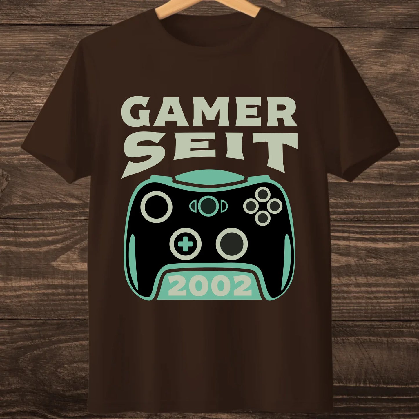Brown hanging tshirt mock up