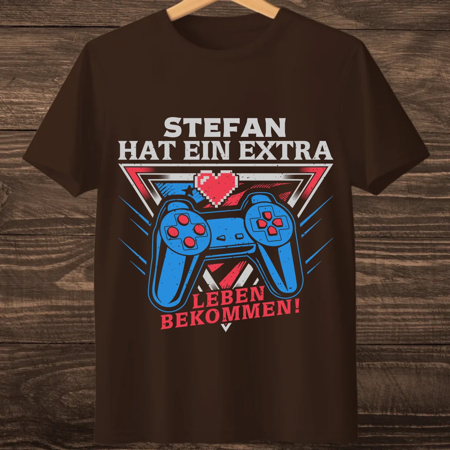 Brown hanging tshirt mock up