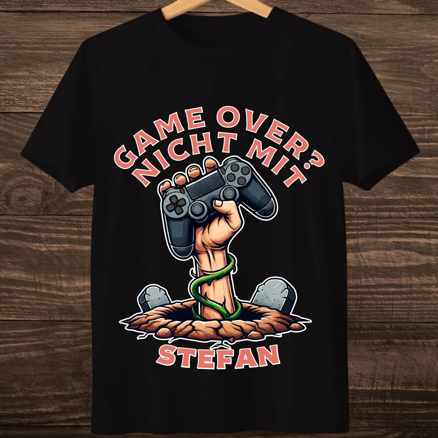 hanging thsirt mock up black