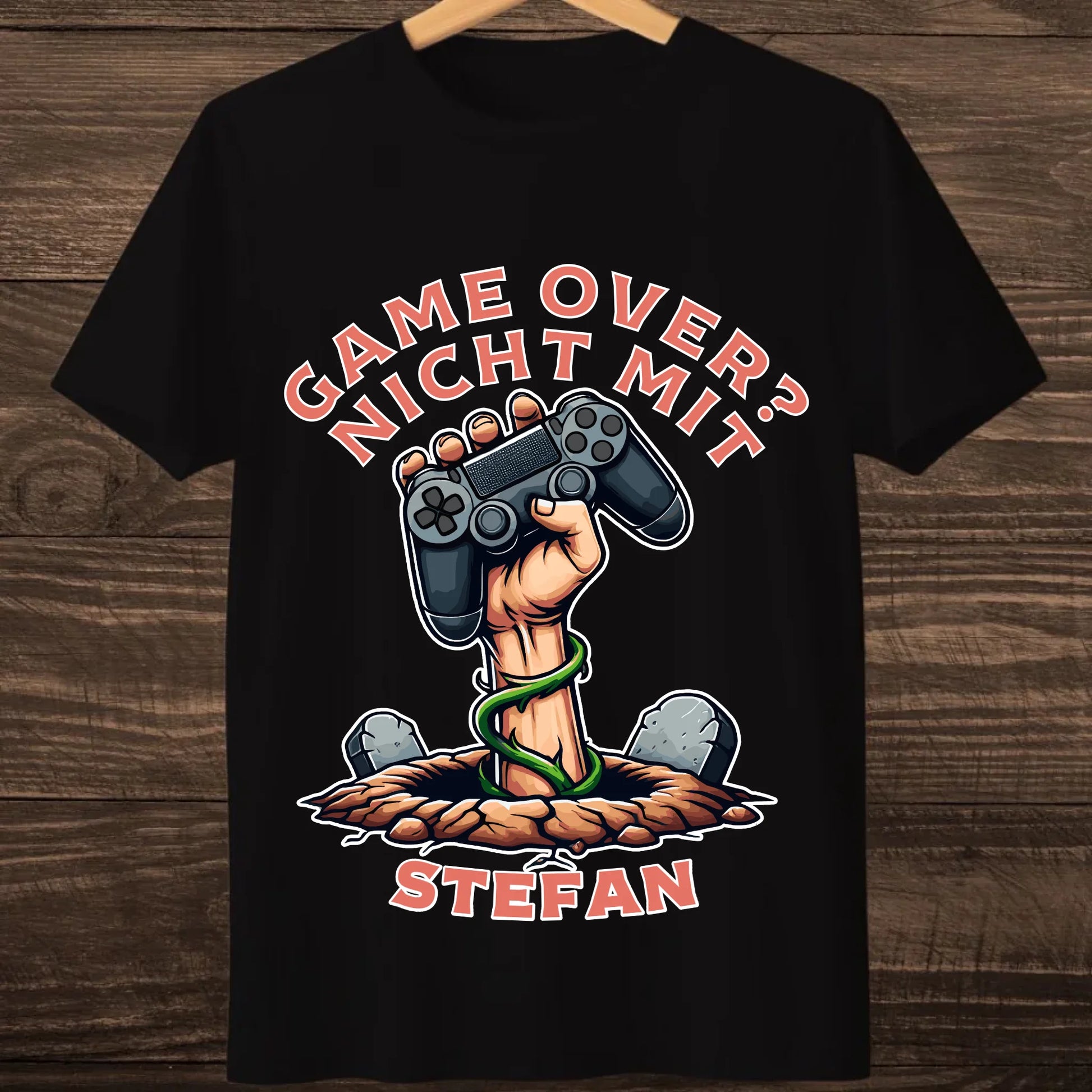 hanging thsirt mock up black