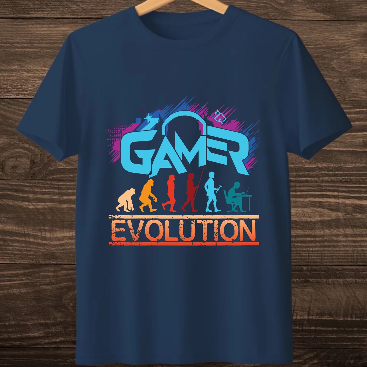 navy hanging tshirt mock up