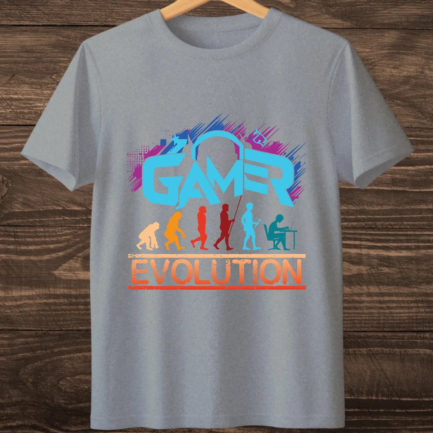 heather grey haning tshirt mock up