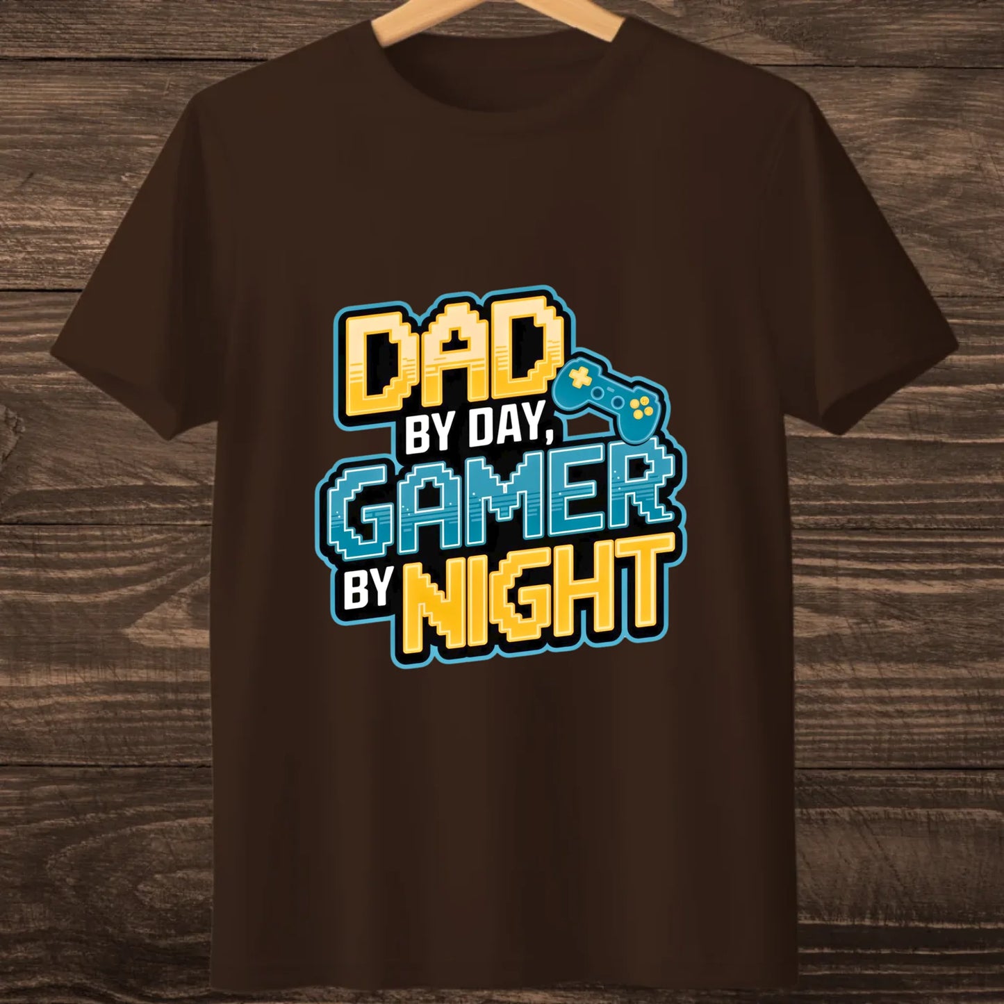 Brown hanging tshirt mock up