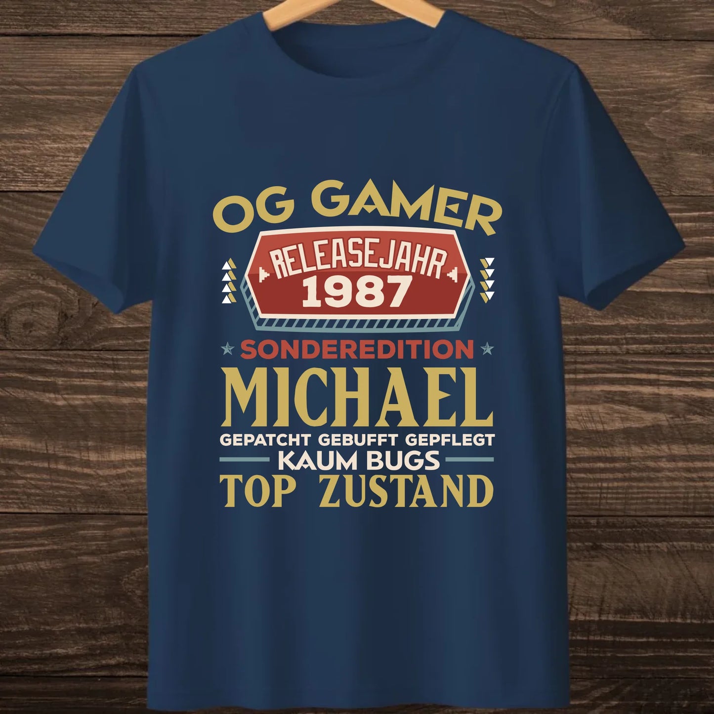 navy hanging tshirt mock up