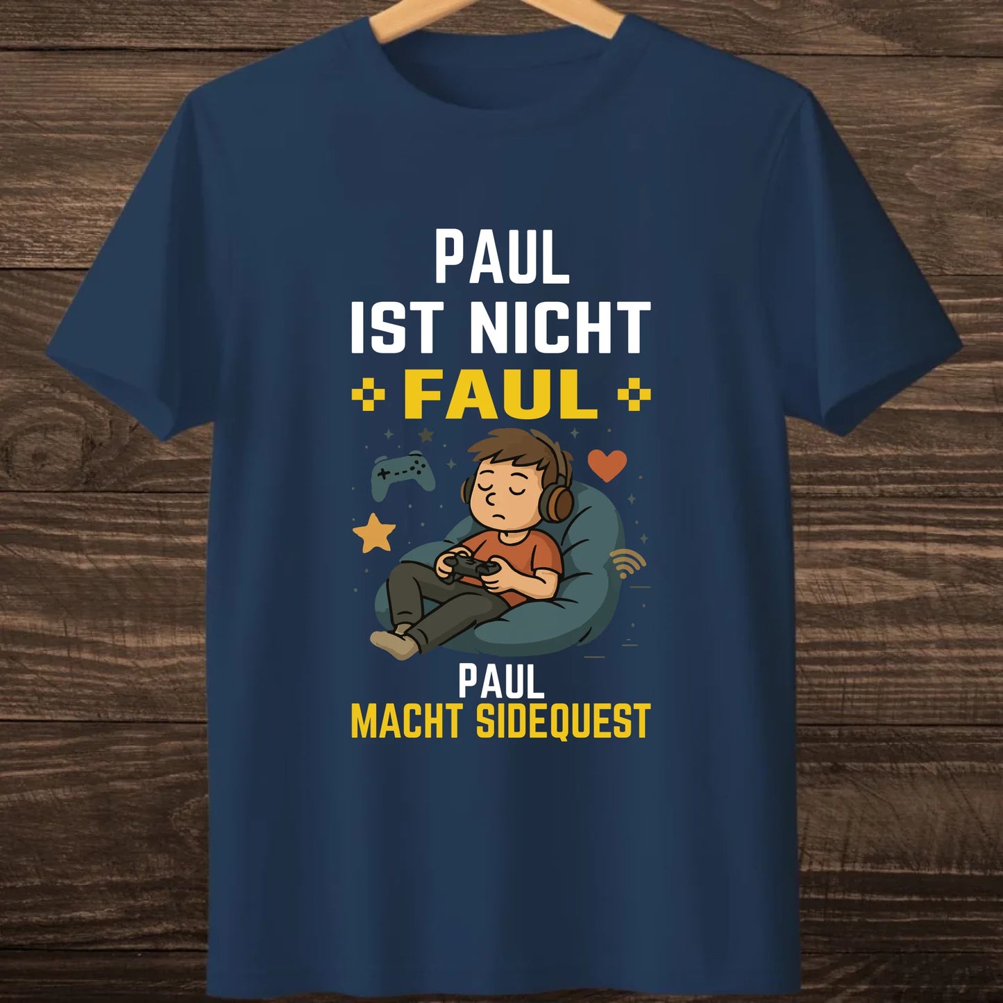 navy hanging tshirt mock up