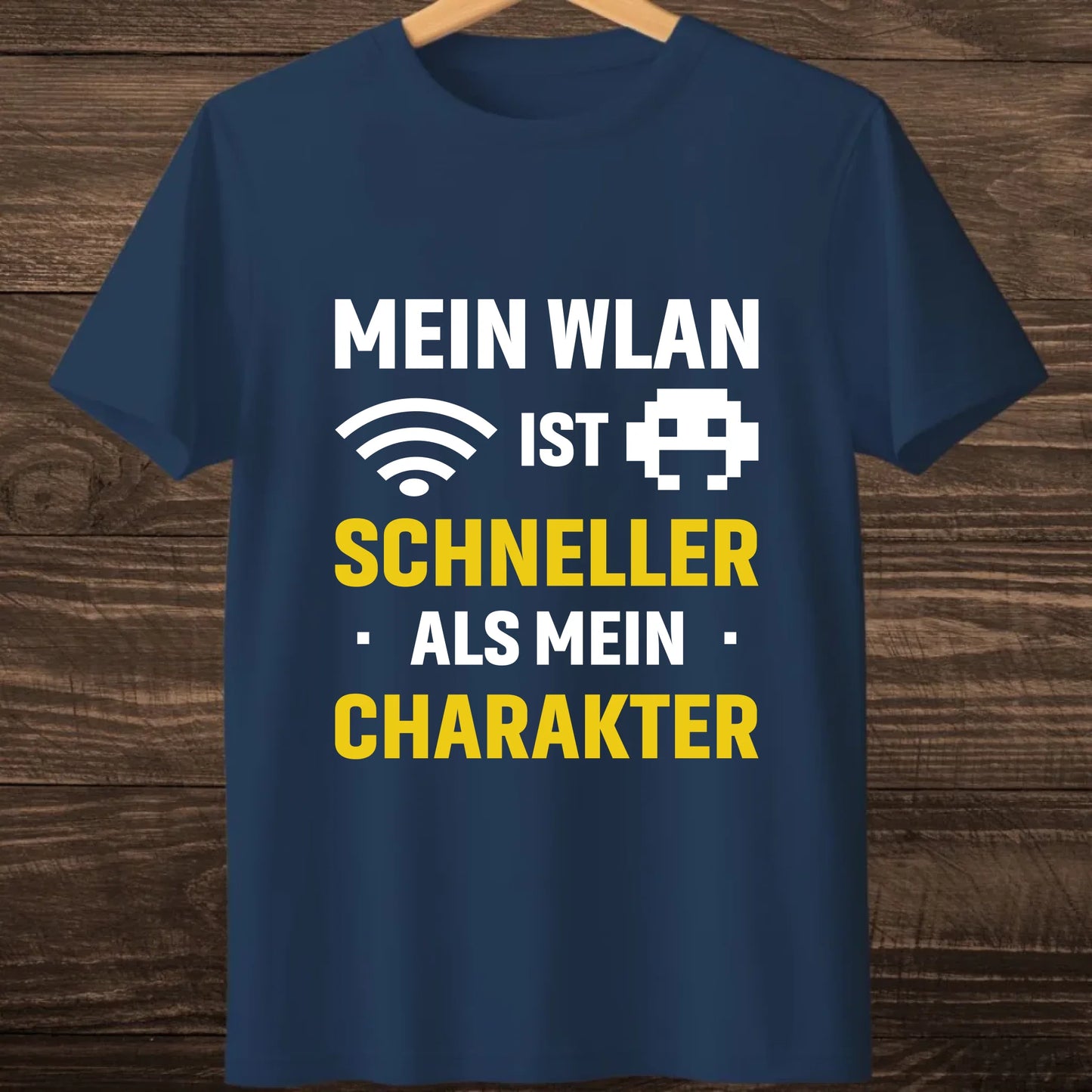 navy hanging tshirt mock up