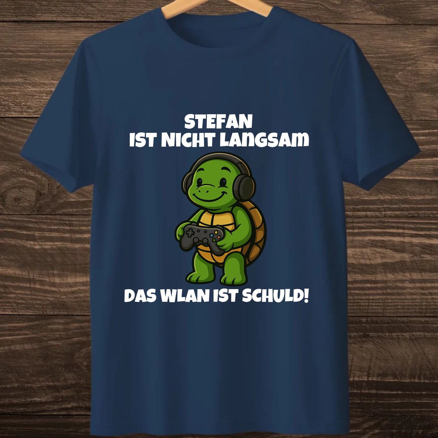 navy hanging tshirt mock up