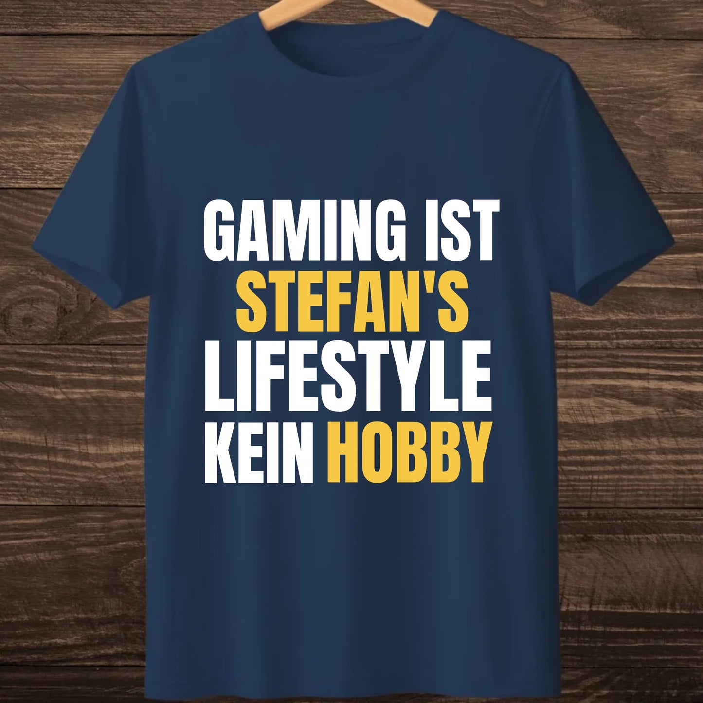 navy hanging tshirt mock up