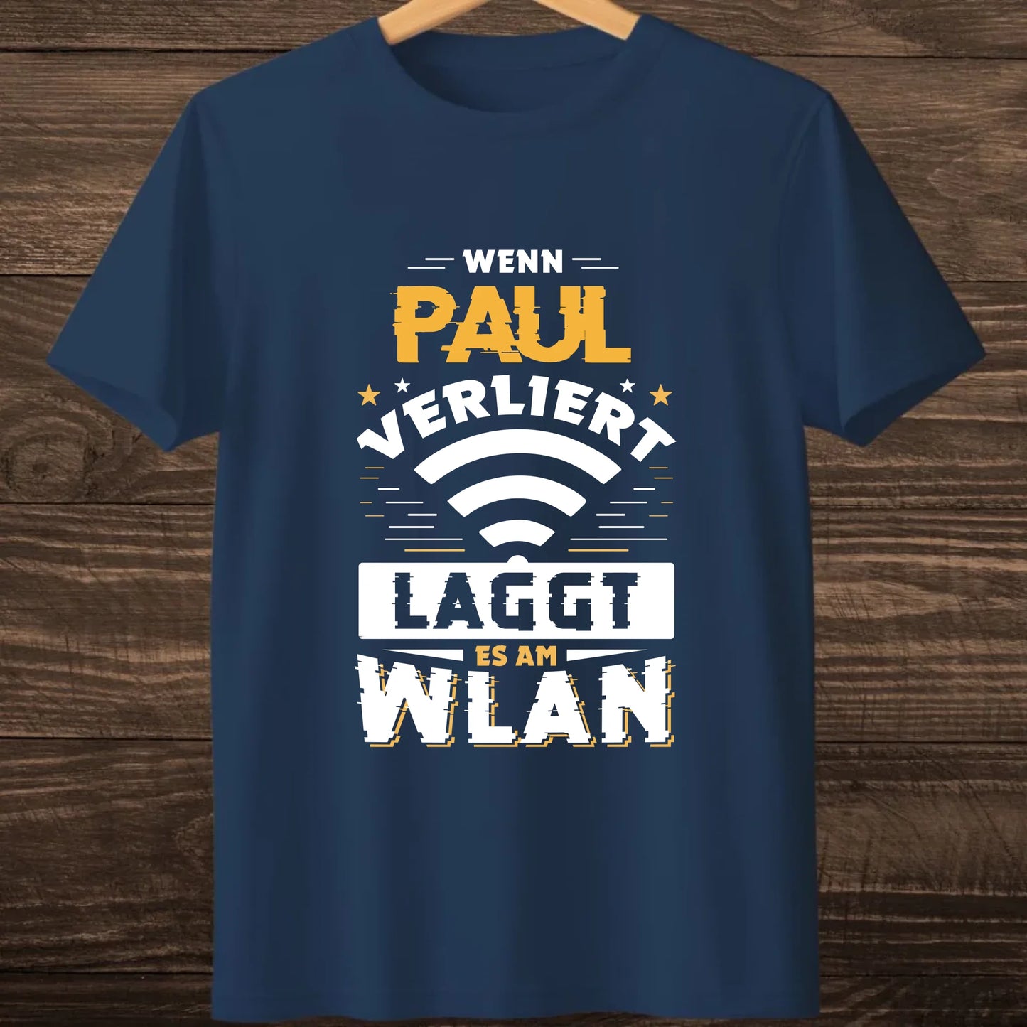 navy hanging tshirt mock up