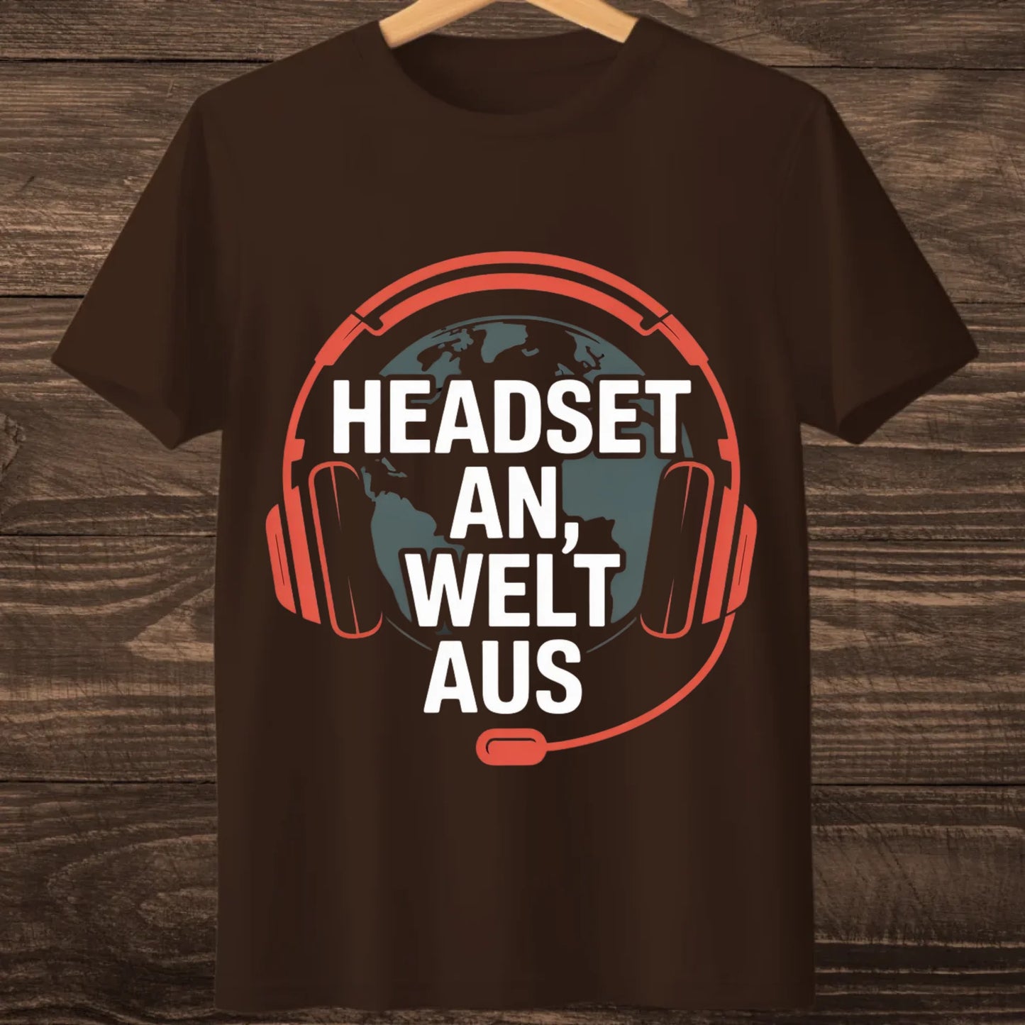 Brown hanging tshirt mock up